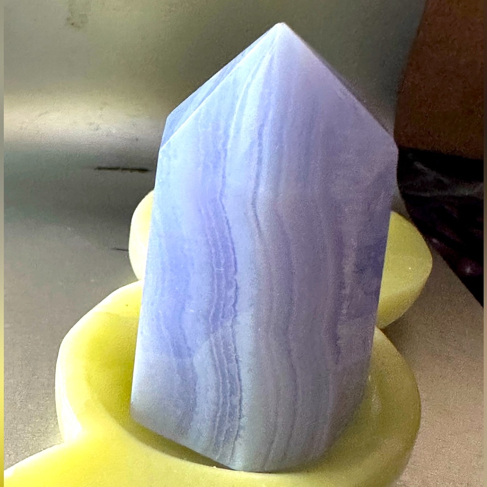 Blue Lace Agate Crystal Point